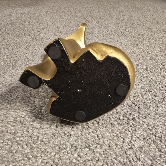 Gold Fox Resin Statue Angular Geometric Abstract Modern - Picture 5 of 7